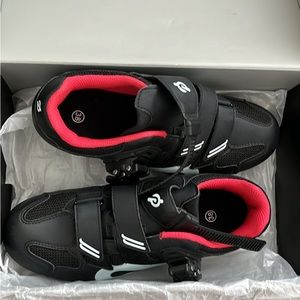 Brand new Peloton cycling shoes, size 38 with cleats attached.